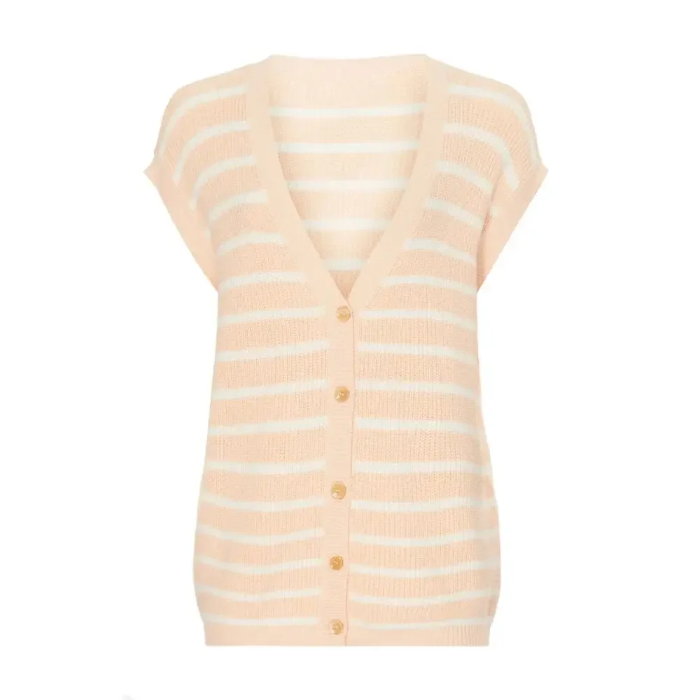 Emporio Armani Orange Striped Sweater Vest S
